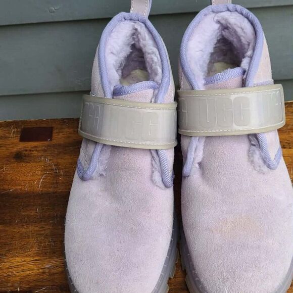 UGG WOMEN NEUMEL Grey FULLY LINE SHEARLING SUEDE SHOE US 9  UGG Gray Suede Shearling Neumel Clear size 8